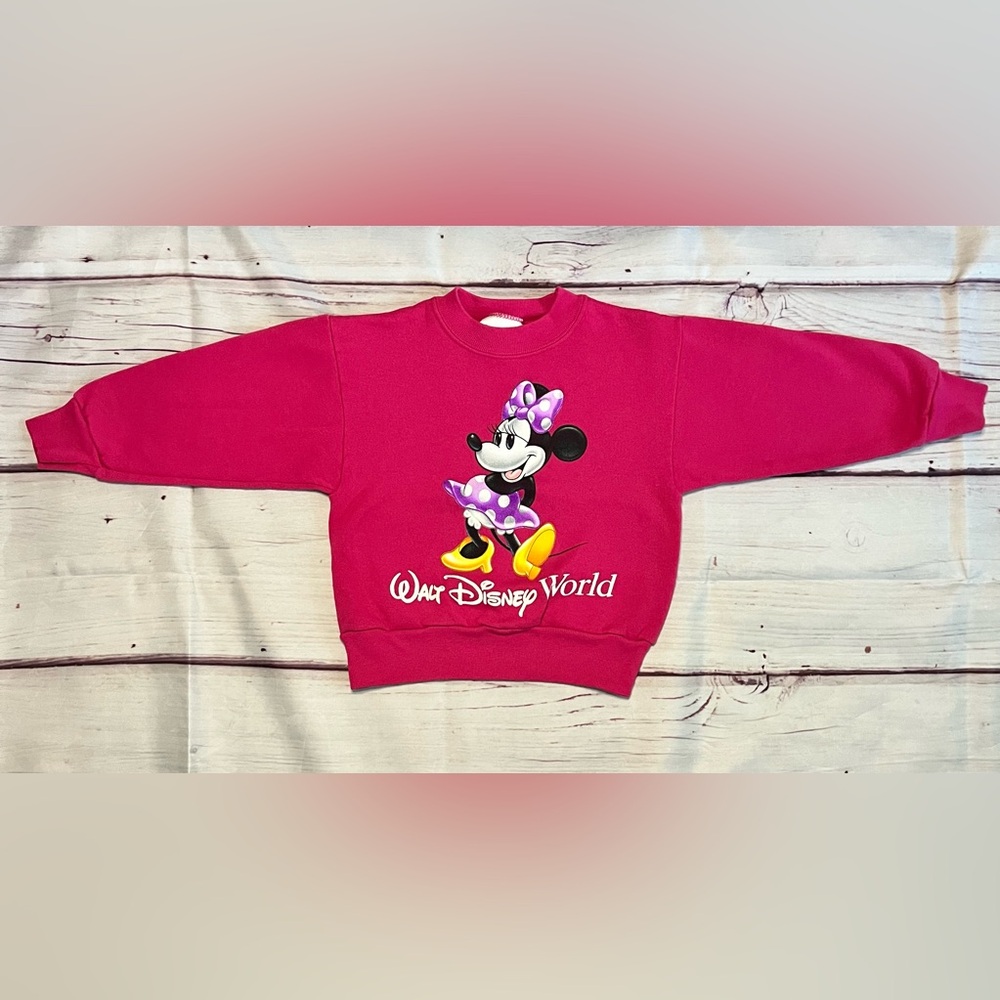 Vintage Disney Minnie Mouse Pink Crewneck Sweatshirt